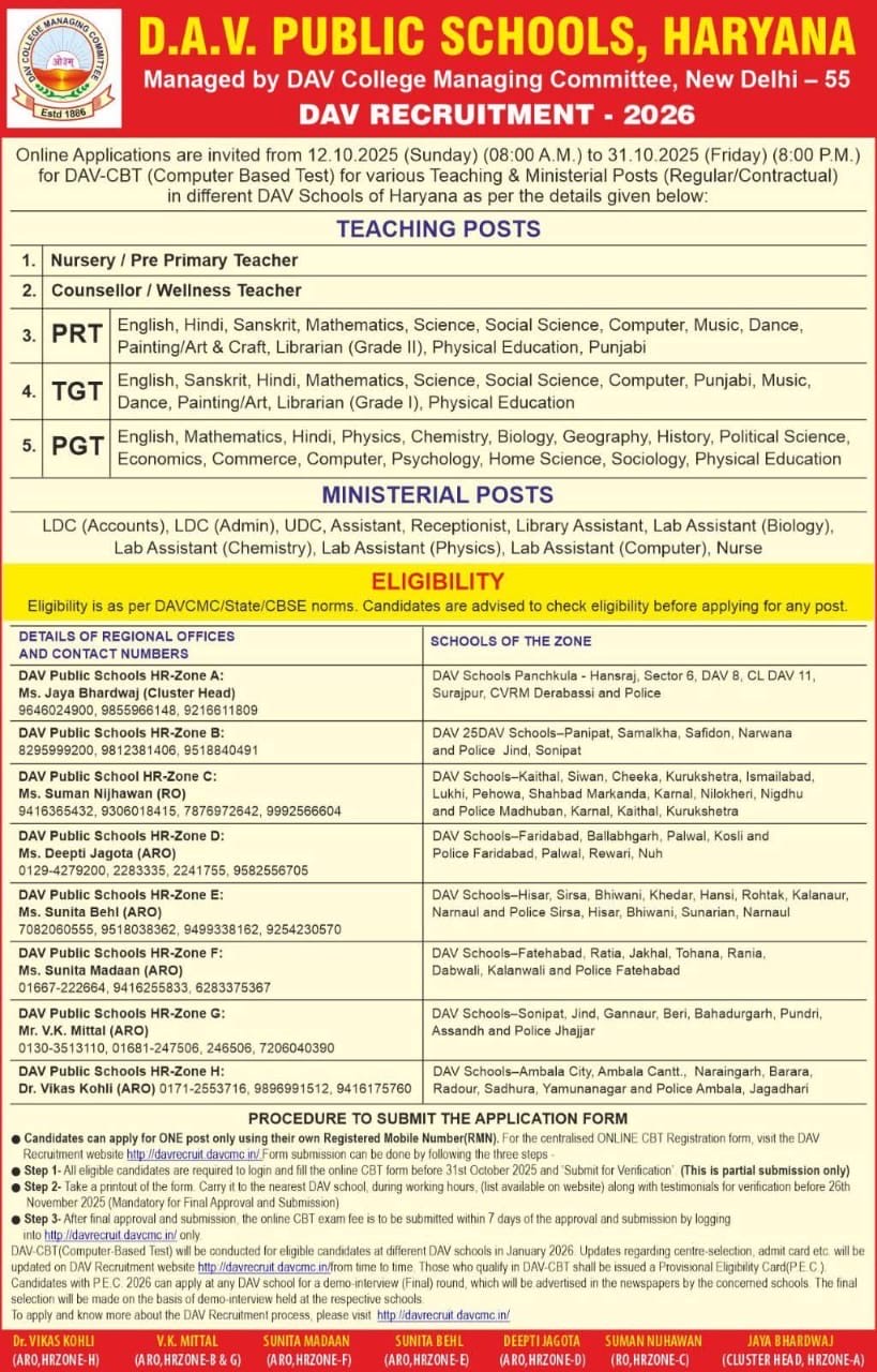 DAV RECRUITMENT